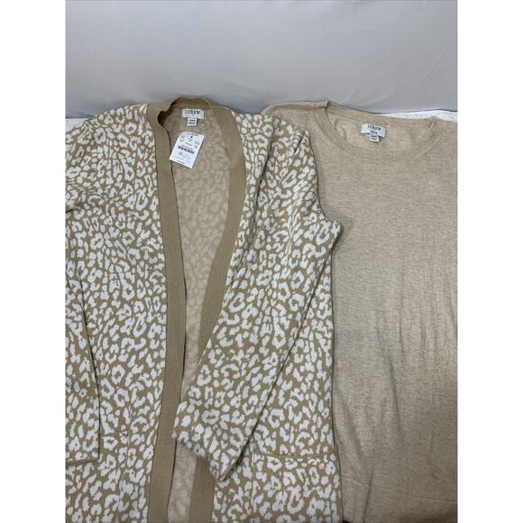 J Crew Sweater Lot Cardigan Teddie Crewneck XXS Bundle Sweater Set - Picture 4 of 7